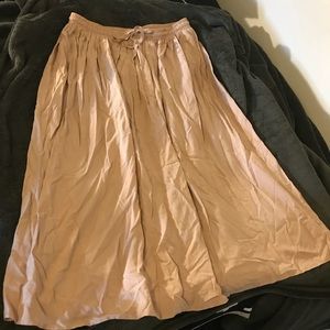Forever 21 Tan Flare Midi Skirt